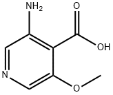 3-氨基-5-甲氧基异烟酸, 82673-73-2, 结构式