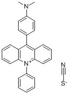 ACRIDINIUM, 9-(4-(DIMETHYLAMINO)PHENYL)-10-PHENYL-, THIOCYANATE Structure
