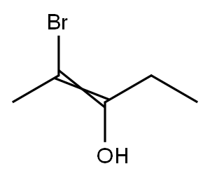 2-Penten-3-ol,  2-bromo- Structure
