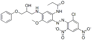 N-[-2-[(2-chloro-4,6-dinitrophenyl)azo]-5-[(2-hydroxy-3-phenoxypropyl)amino]-4-methoxyphenyl]propionamide 结构式