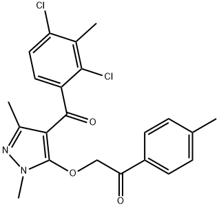 4-(2,4-ジクロロ-m-トルオイル)-1,3-ジメチル-5-(4-メチルフェナシルオキシ)-1H-ピラゾール
