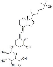 beta-D-Glucopyranosiduronic acid, (1alpha,3beta,5Z,7E)-dihydroxy-9,10- secocholesta-5,7,10(19)-trienyl Structure