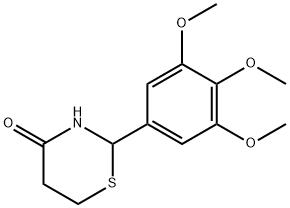 2-(3,4,5-Trimethoxyphenyl)-1,3-perhydrothiazine-4-one Structure