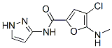 2-Furancarboxamide,  4-chloro-5-(methylamino)-N-1H-pyrazol-3-yl- 结构式