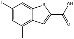 Benzo[b]?thiophene-?2-?carboxylic acid, 6-?fluoro-?4-?methyl- Struktur