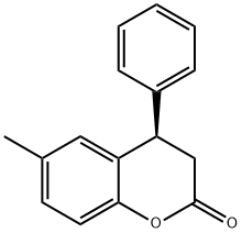 (4R)-6-Methyl-4-phenylchroman-2-one Struktur