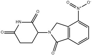 3-(4-Nitro-1-oxo-1,3-dihydroisoindol-2-yl)piperidine-2,6-dione Struktur