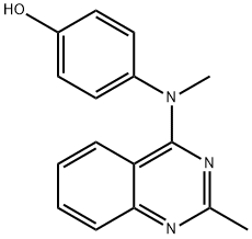 4-(甲基(2-甲基喹唑啉-4-基)氨基)苯酚 结构式