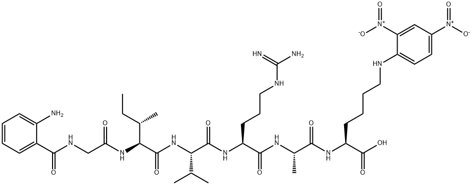 ABZ-GLY-ILE-VAL-ARG-ALA-LYS(DNP)-OH, 827044-38-2, 结构式