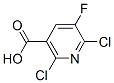 2,6-DICHLORO-5-FLUORONICOTINIC ACID 化学構造式