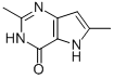 4H-Pyrrolo[3,2-d]pyrimidin-4-one,1,5-dihydro-2,6-dimethyl-(9CI) Structure