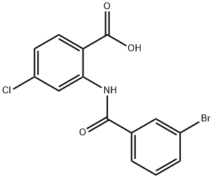 2-(3-Bromobenzamido)-4-chlorobenzoic acid Structure