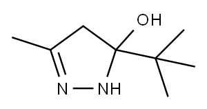 1H-Pyrazol-5-ol,  5-(1,1-dimethylethyl)-4,5-dihydro-3-methyl- 结构式