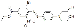 ethyl 4-[[4-[bis(2-hydroxyethyl)amino]phenyl]azo]-3-bromo-5-nitrobenzoate Structure