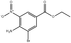 4-氨基-3-溴-5-硝基苯甲酸乙酯 结构式