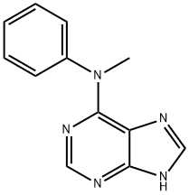 N-甲基-N-苯基-9H-嘌呤-6-胺, 82760-84-7, 结构式