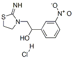 2-imino-alpha-(m-nitrophenyl)thiazolidin-3-ethanol monohydrochloride Struktur
