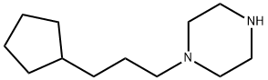 1-(3-シクロペンチルプロピル)ピペラジン 化学構造式