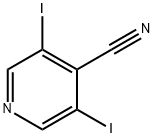 3,5-ジヨードピリジン-4-カルボニトリル 化学構造式