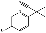 1-(5-BROMOPYRIDIN-2-YL)CYCLOPROPANECARBONITRILE 化学構造式