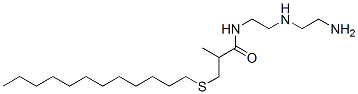 N-[2[(2-氨乙基)氨]乙基]-3-(十二碳硫)-2-甲基-丙酰胺, 82766-25-4, 结构式