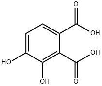 3,4-ジヒドロキシベンゼン-1,2-ジカルボン酸 化学構造式