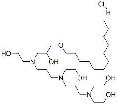3,7,11-三(2-羟乙基)-15-氧杂-3,7,11-三氮杂二十七烷-1,13-二醇盐酸盐 结构式