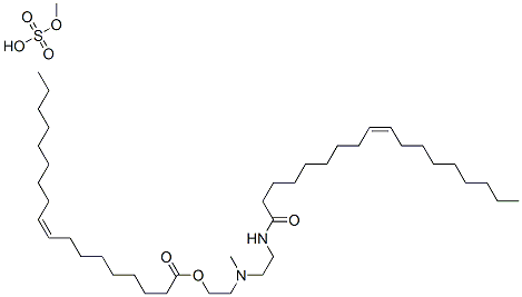 2-[methyl[2-(oleoylamino)ethyl]amino]ethyl oleate, mono(methyl sulphate) Structure