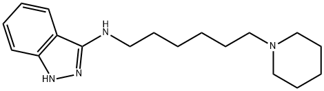 1H-Indazol-3-amine, N-(6-(1-piperidinyl)hexyl)- 结构式