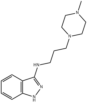 1H-Indazol-3-amine, N-(3-(4-methyl-1-piperazinyl)propyl)- 结构式