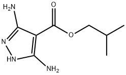 1H-Pyrazole-4-carboxylicacid,3,5-diamino-,2-methylpropylester(9CI) 结构式