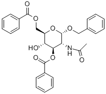 苄基2-乙酰氨基-3,6-二-O-苯甲酰基-2-脱氧-Α-D-吡喃葡糖苷 结构式