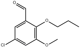 5-クロロ-3-メトキシ-2-プロポキシベンズアルデヒド 化学構造式