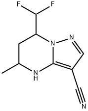 Pyrazolo[1,5-a]pyrimidine-3-carbonitrile, 7-(difluoromethyl)-4,5,6,7-tetrahydro-5-methyl- (9CI) Structure