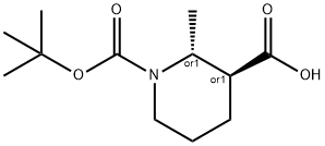2S,3R-1-BOC-2-METHYL-PIPERIDINE-3-CARBOXYLIC ACID Structure