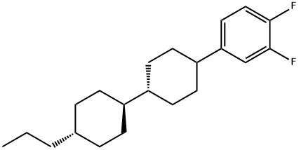 trans,trans-4-(3,4-ジフルオロフェニル)-4'-プロピルビシクロヘキシル 化学構造式