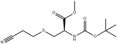 (R)-2-TERT-BUTOXYCARBONYLAMINO-3-(2-CYANO-ETHYLSULFANYL)-PROPIONIC ACID METHYL ESTER Structure