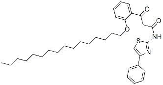 3-[o-(hexadecyloxy)phenyl]-3-oxo-N-(4-phenylthiazol-2-yl)propionamide Structure