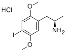 (-)-2,5-二甲氧基-4-碘苯丙胺盐酸盐 结构式