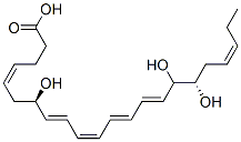 (4Z,7R,8E,10Z,12E,14E,17S,19Z)-7,16,17-trihydroxydocosa-4,8,10,12,14,19-hexaenoic acid Struktur