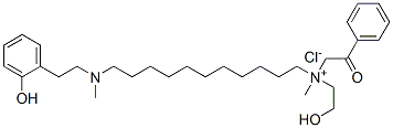 (2-hydroxyethyl)[11-[(2-hydroxyphenethyl)methylamino]undecyl]methylphenacylammonium chloride Struktur