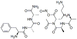 acetylalanyl-alanyl-lysyl nitrite-phenylalanyl-alanyl-alaninamide Structure