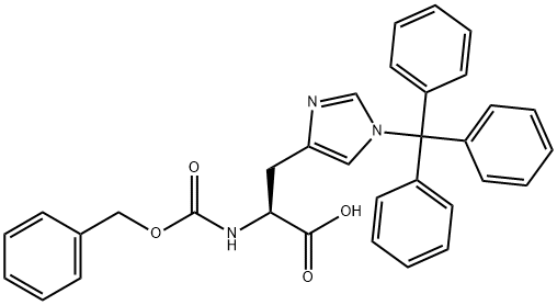 N-[(苯甲氧基)羰基]-1-(三苯基甲基)-L-组氨酸, 82882-71-1, 结构式