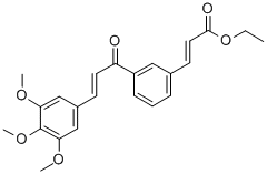 2-Propenoic acid, 3-(3-(1-oxo-3-(3,4,5-trimethoxyphenyl)-2-propenyl)ph enyl)-, ethyl ester, (E,E)- Structure