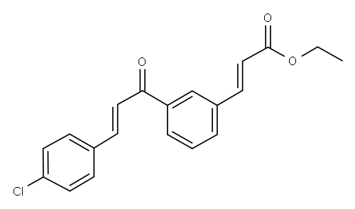 82885-71-0 2-Propenoic acid, 3-(3-(3-(4-chlorophenyl)-1-oxo-2-propenyl)phenyl)-,  ethyl ester, (E,E)-