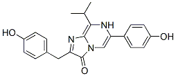Imidazo[1,2-a]pyrazin-3(7H)-one,  6-(4-hydroxyphenyl)-2-[(4-hydroxyphenyl)methyl]-8-(1-methylethyl)- Structure
