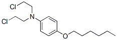 N,N-ビス(2-クロロエチル)-p-ヘキシルオキシアニリン 化学構造式