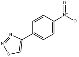 4-(4-ニトロフェニル)-1,2,3-チアジアゾール 化学構造式