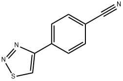 4-(4-シアノフェニル)-1,2,3-チアジアゾール 化学構造式