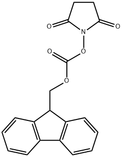 9-芴甲基-N-琥珀酰亚胺碳酸酯, 82911-69-1, 结构式